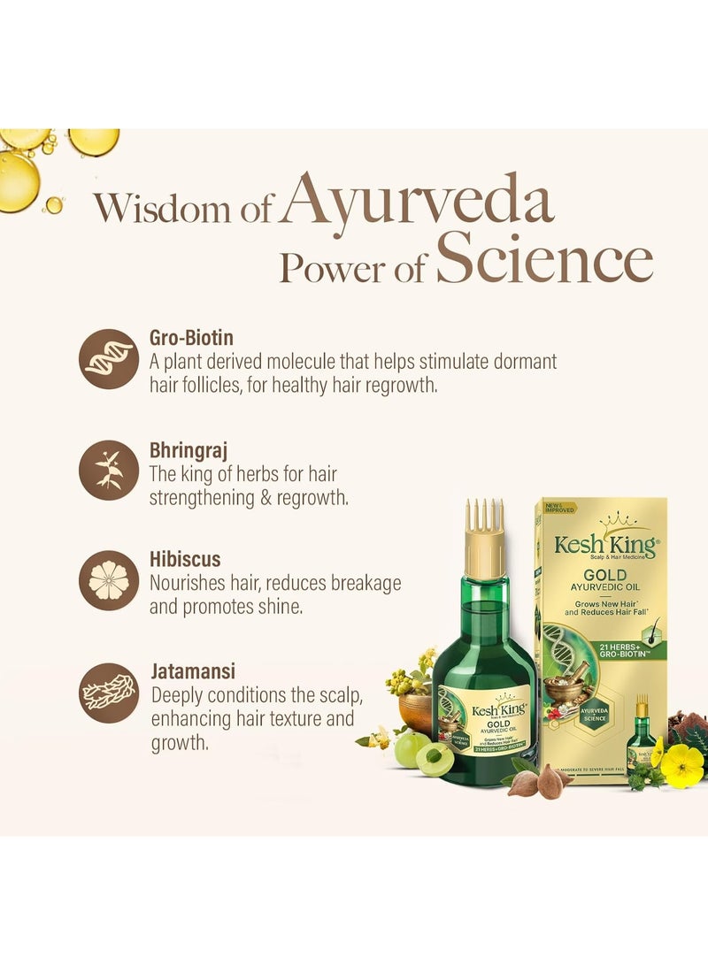 Kesh King Ayurvedic Hair Oil | Herbal Oil with Bhringraj & Amla | Enhance Hair Growth | Reduce Hairfall | Nourishes Scalp | Provides Long & Thick Hair 100ml - Image 2